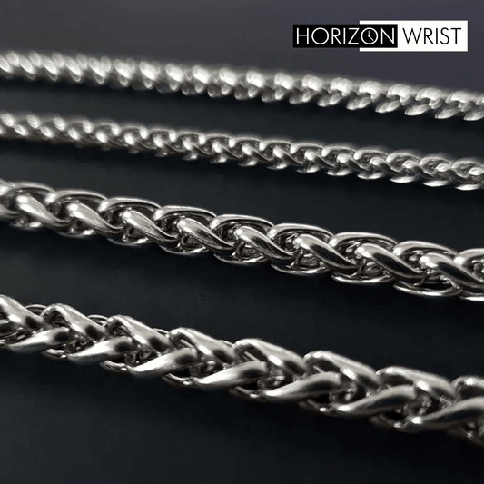 Deluxe Wheat Chain – 316L Stainless Steel | Premium Unisex Chain - Horizon Wrist