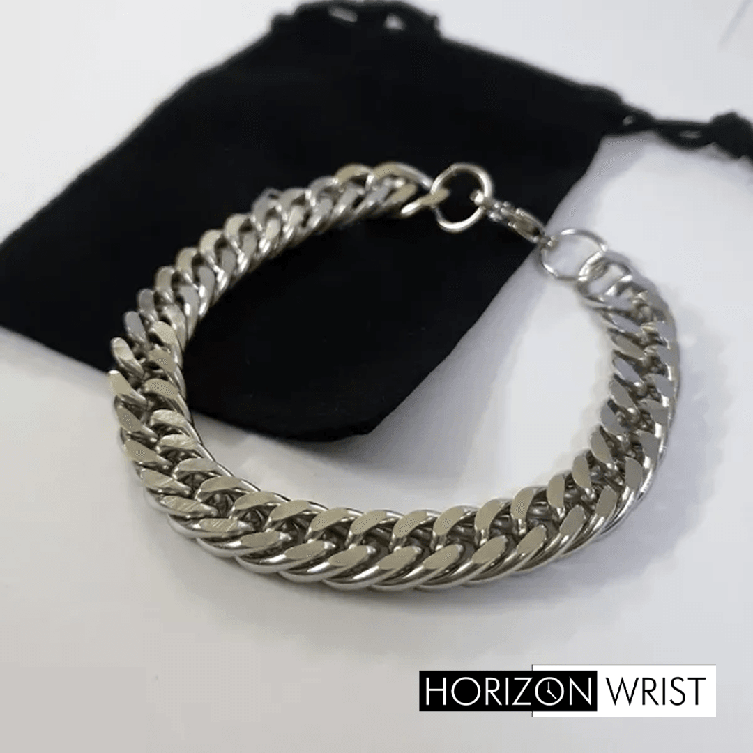Double Curb Bracelet – 316L Stainless Steel | Heavy-Duty Style - Horizon Wrist