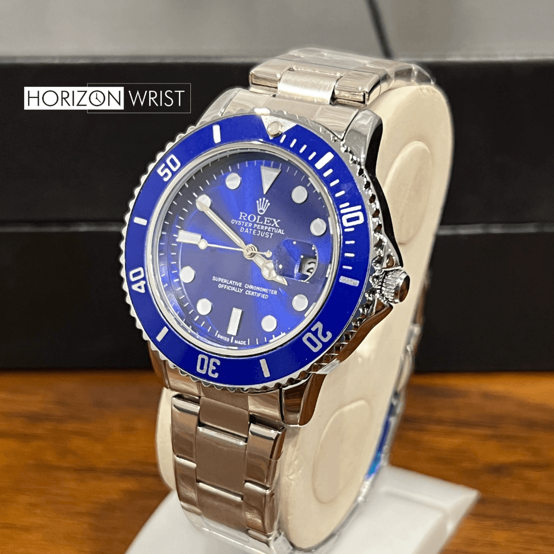 RLX Classic – Blue Dial with Silver Chain | Refined Everyday Luxury - Horizon Wrist