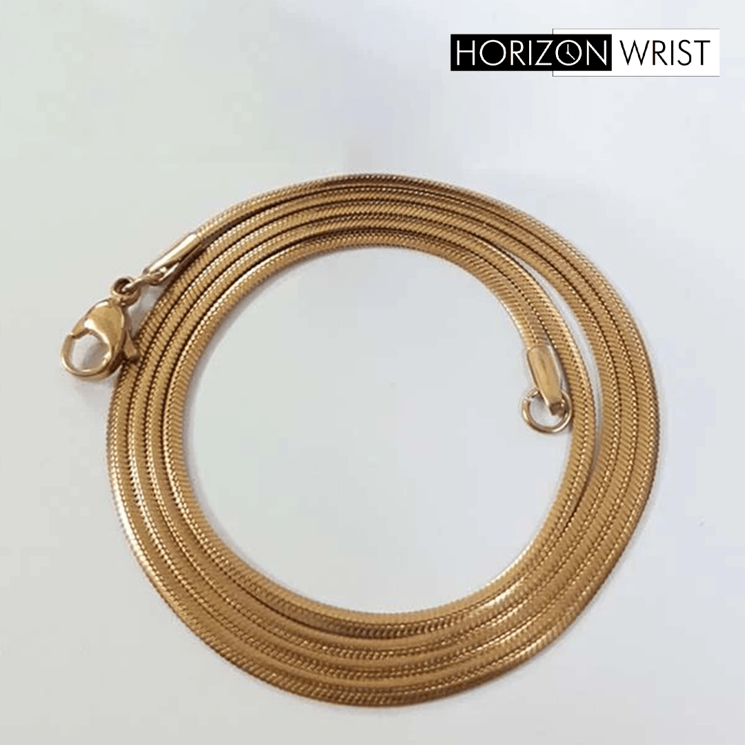 Deluxe Snake Chain – 316L Stainless Steel | Unisex Minimal Chain - Horizon Wrist