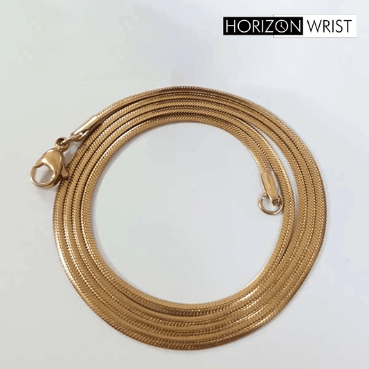 Deluxe Snake Chain – 316L Stainless Steel | Unisex Minimal Chain - Horizon Wrist