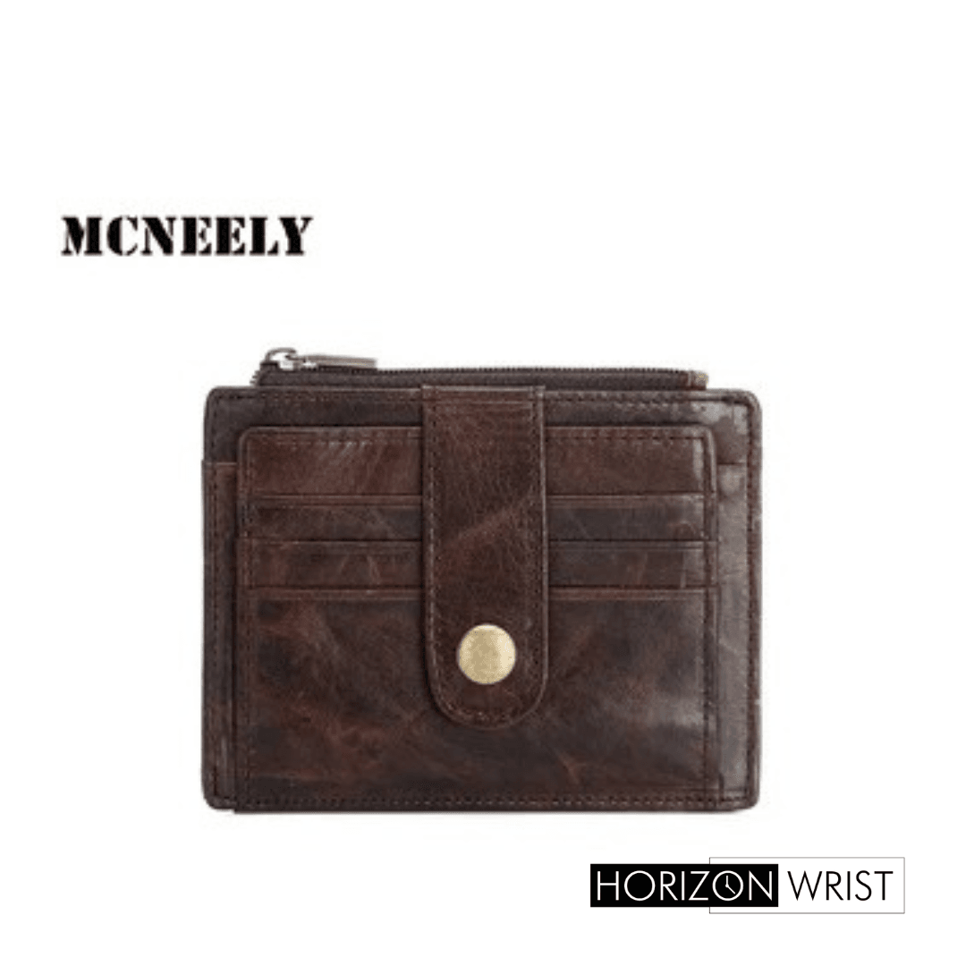 Kavi's RFID Blocking PU Leather Business Wallet – Slim & Secure for Men - Horizon Wrist