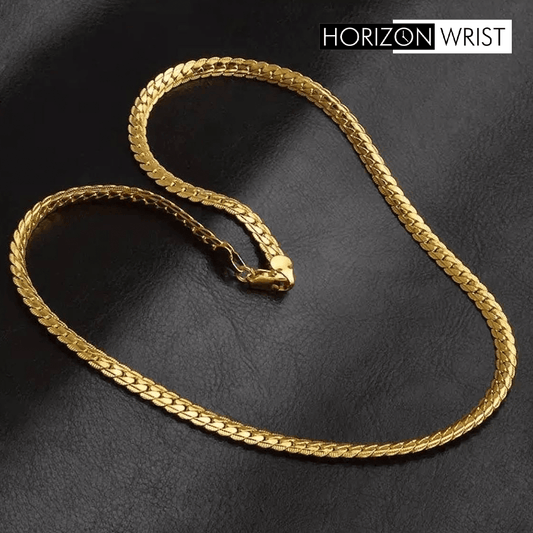 Curb Gold Chain & Bracelet Set – Premium Stainless Steel | Rust-Free & Fade-Resistant - Horizon Wrist