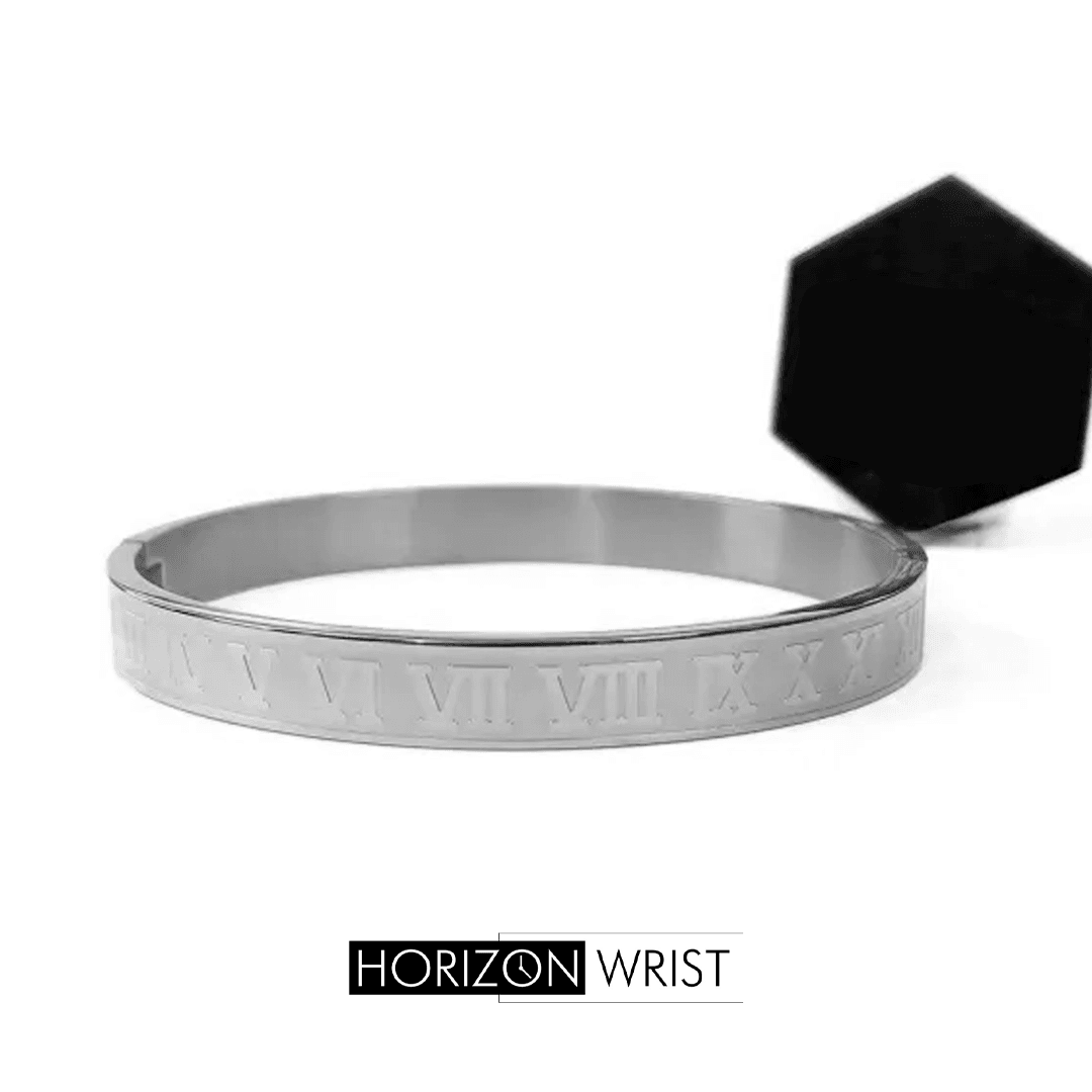 The Roman Bangle – Men's Premium Stainless Steel Cuff - Horizon Wrist