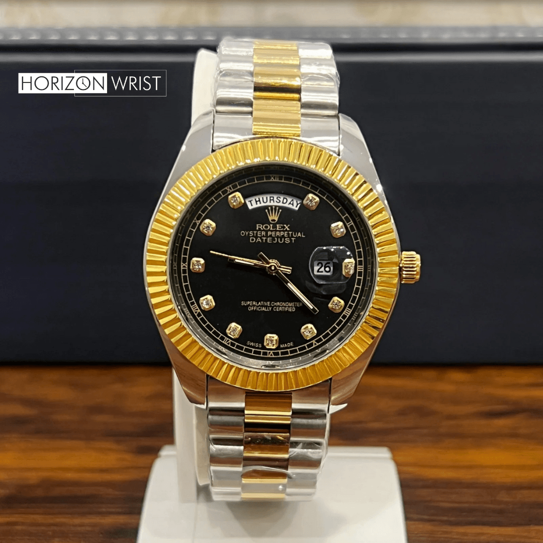 Prestige Two-Tone Men's Watch – Diamond Accent Dial - Horizon Wrist