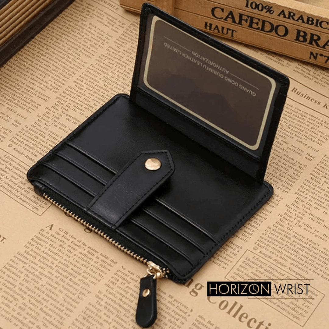 Kavi's RFID Blocking PU Leather Business Wallet – Slim & Secure for Men - Horizon Wrist
