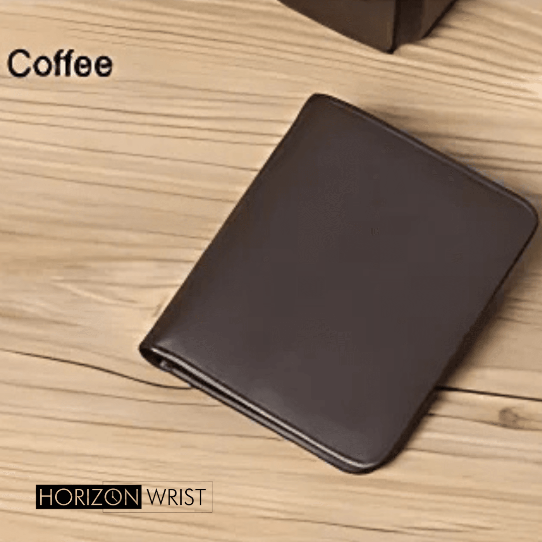 Ultra Slim Genuine Leather Wallet – Minimalist Short Wallet & Card Holder | Horizon Wrist - Horizon Wrist