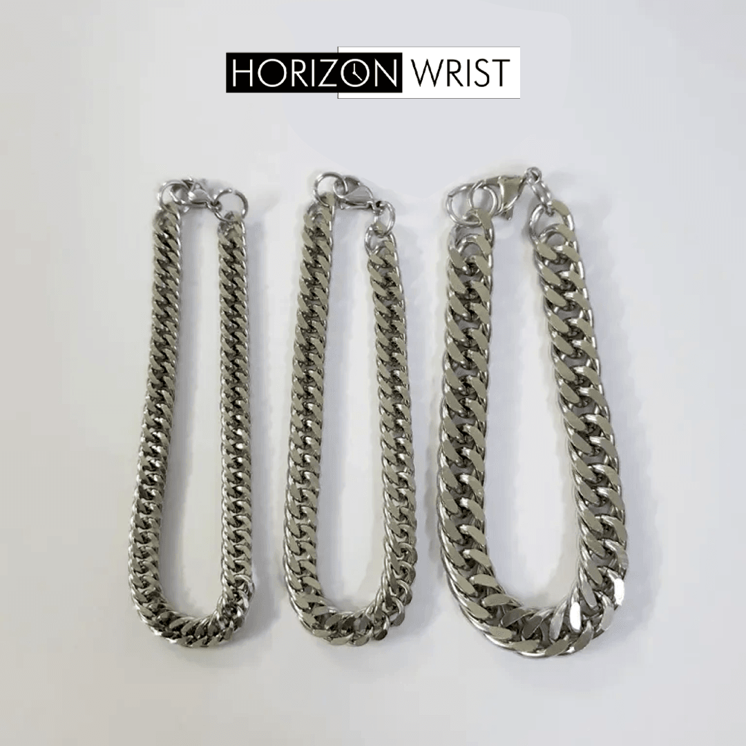 Double Curb Bracelet – 316L Stainless Steel | Heavy-Duty Style - Horizon Wrist