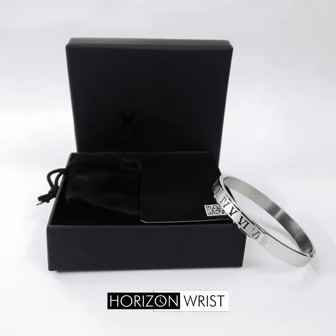 The Roman Bangle – Men's Premium Stainless Steel Cuff - Horizon Wrist