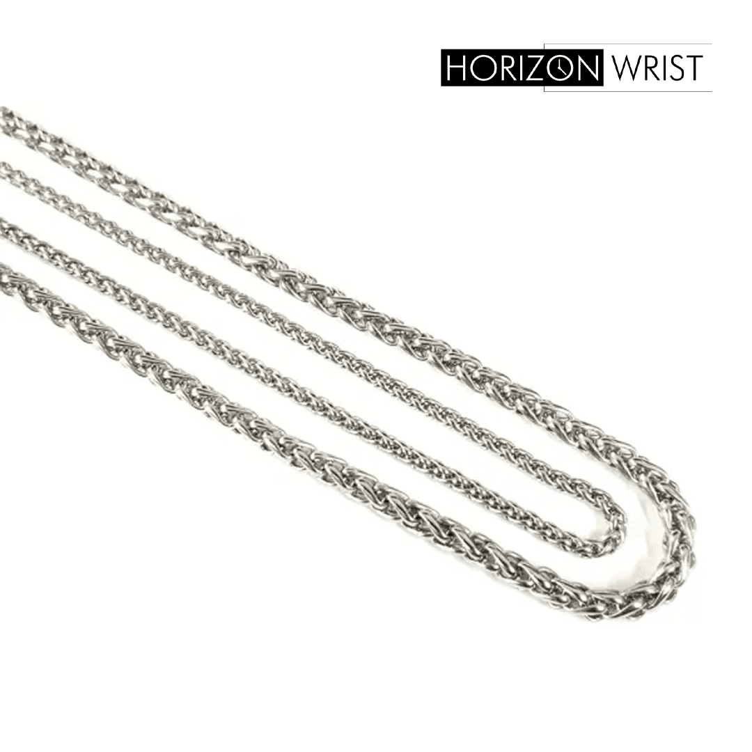 Deluxe Wheat Chain – 316L Stainless Steel | Premium Unisex Chain - Horizon Wrist