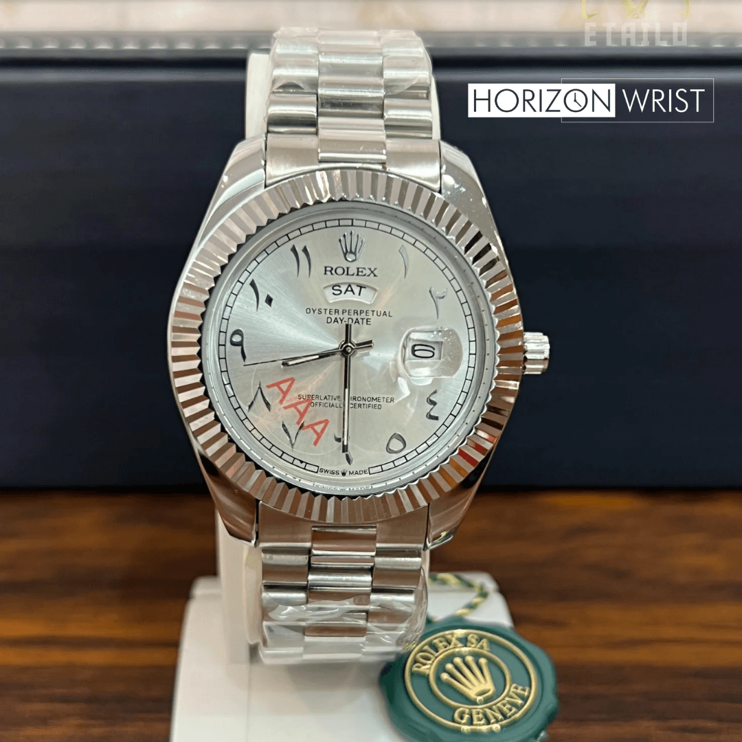 Arabic Dial Day-Date Men's Watch – Two-Tone Luxury Design (3 Colors) - Horizon Wrist