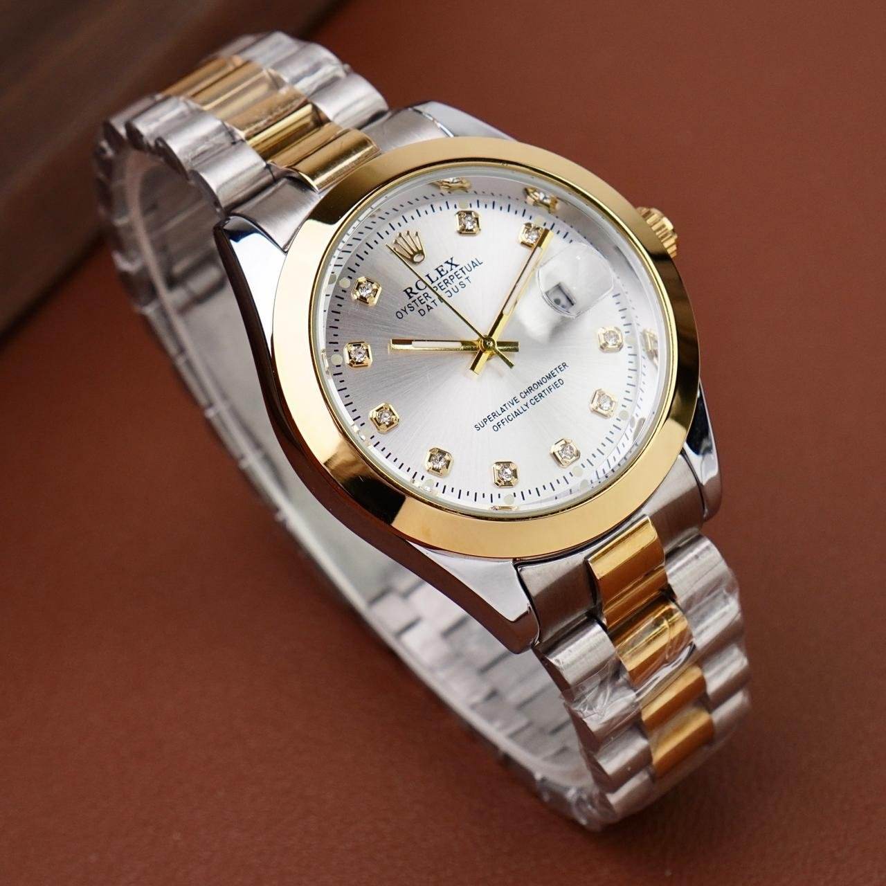 RLX Oyster Datejust Stainless Steel Watch Two Tone Golden-White - Horizon Wrist