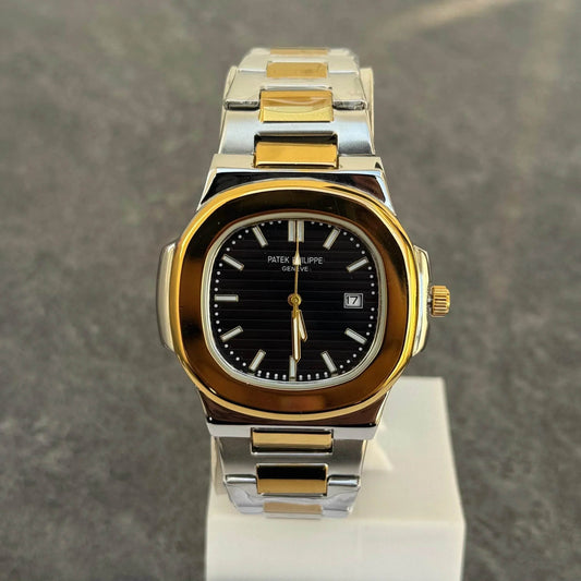 Patek Philippe Date Just - Two Tone Golden Black - Horizon Wrist