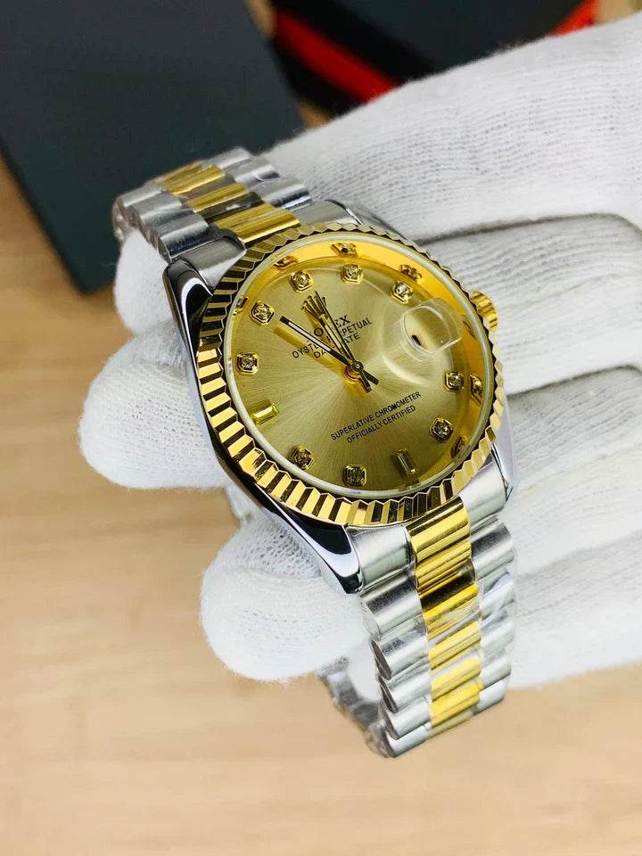 RLX - Oyster Perpetual Date - Two Tone Golden - Horizon Wrist