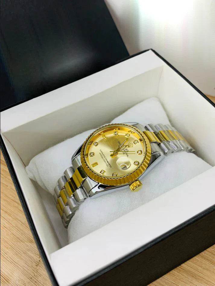RLX - Oyster Perpetual Date - Two Tone Golden - Horizon Wrist