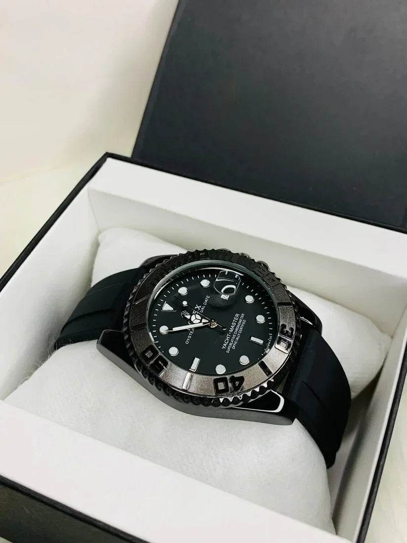 Rolex Yacht Watch Master Date Just | Full Black - Horizon Wrist