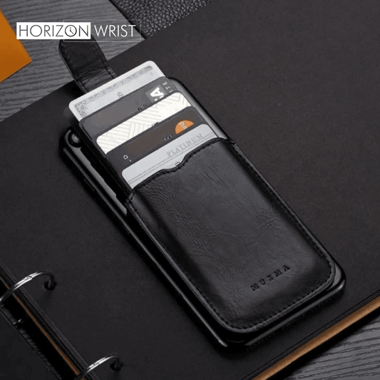 Slim RFID Blocking Leather Cardholder Wallet – Minimalist Design with Gift Box | Horizon Wrist - Horizon Wrist 