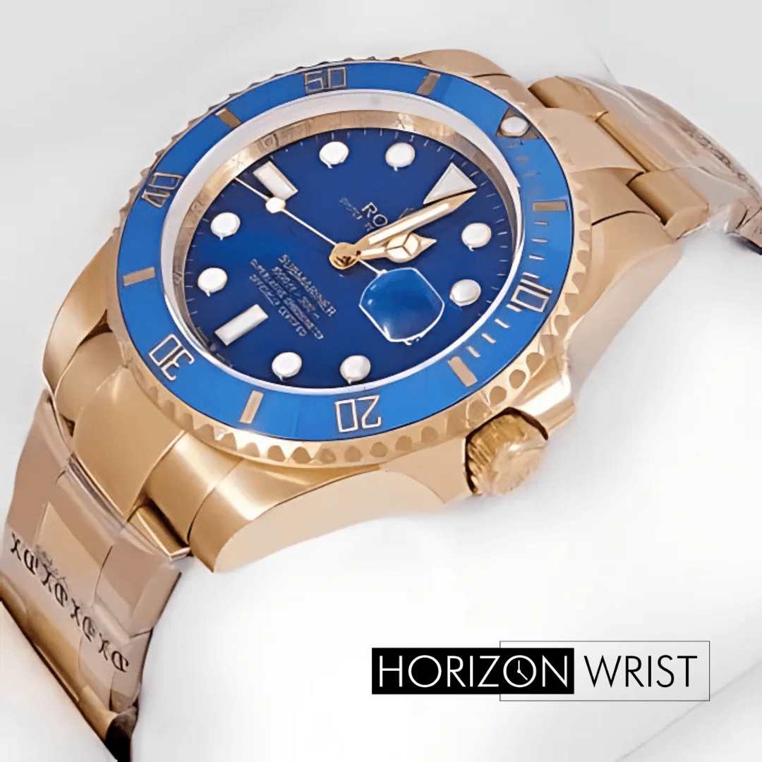 Latest Collection 40 Two Tone Yellow Gold With Blue Dial & Bezel Automatic Watch ZR Factory - Horizon Wrist 