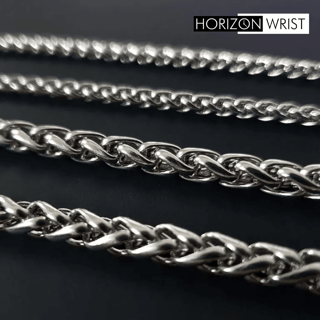 Deluxe Wheat Chain – 316L Stainless Steel | Premium Unisex Chain - Horizon Wrist 