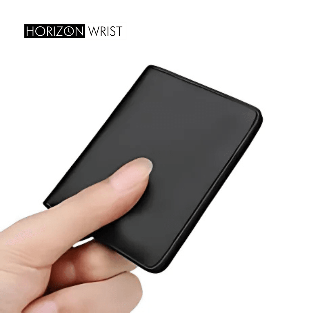 Ultra Slim Genuine Leather Wallet – Minimalist Short Wallet & Card Holder | Horizon Wrist - Horizon Wrist 