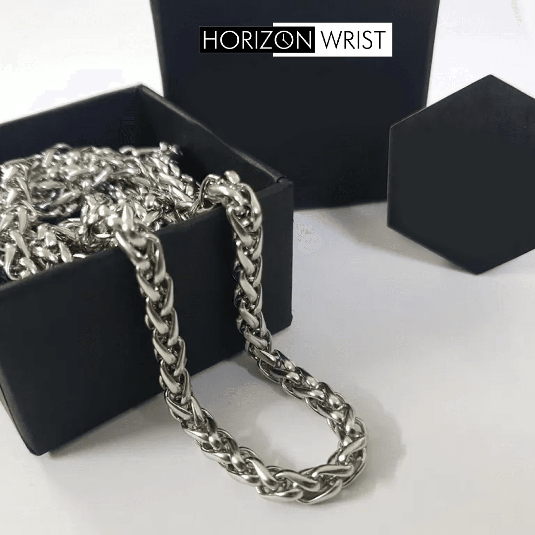 Deluxe Wheat Chain – 316L Stainless Steel | Premium Unisex Chain - Horizon Wrist 