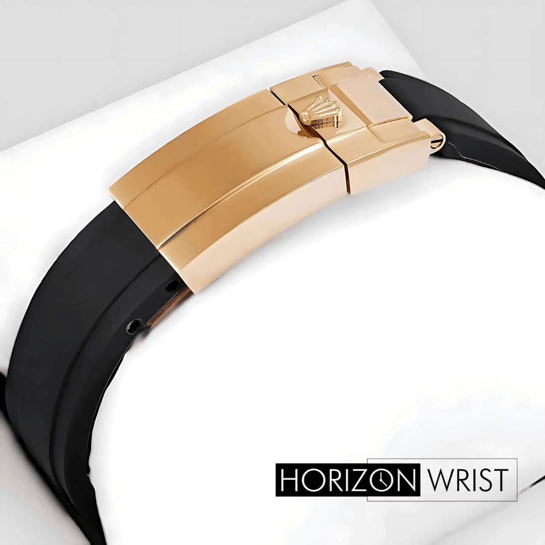 Rolex – Chronograph 40mm Gold Edition | Black Dial with Rubber Strap | Master AAA - Horizon Wrist 