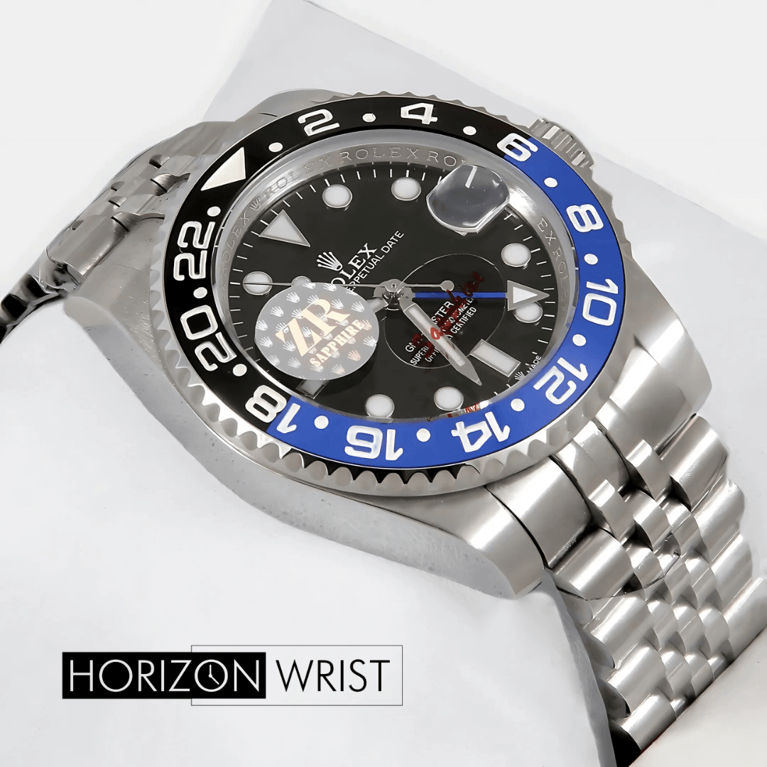Rolex – GMT 40mm Silver Edition | Black Dial | Master AAA Replica - Horizon Wrist 