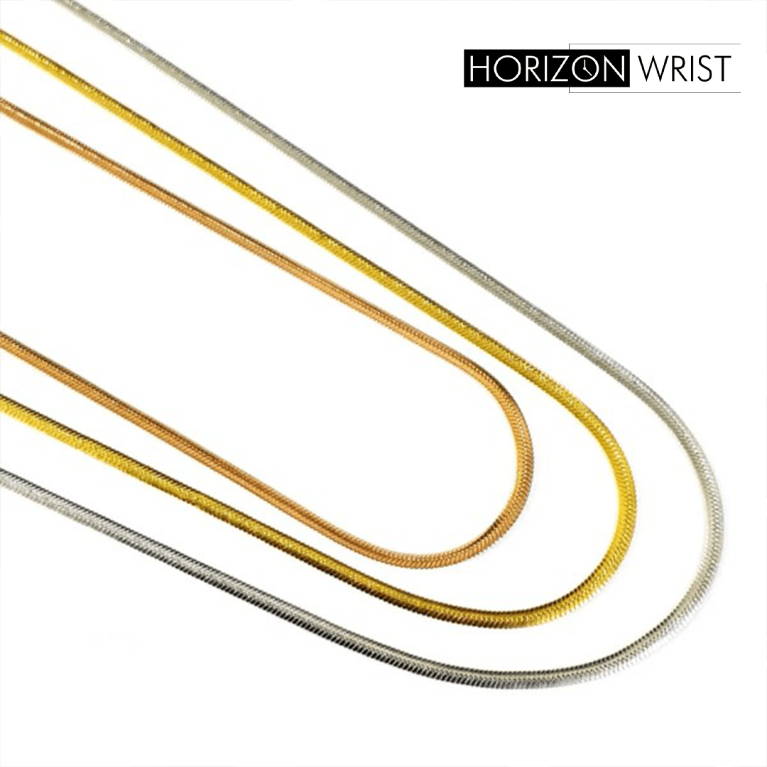 Deluxe Snake Chain – 316L Stainless Steel | Unisex Minimal Chain - Horizon Wrist 