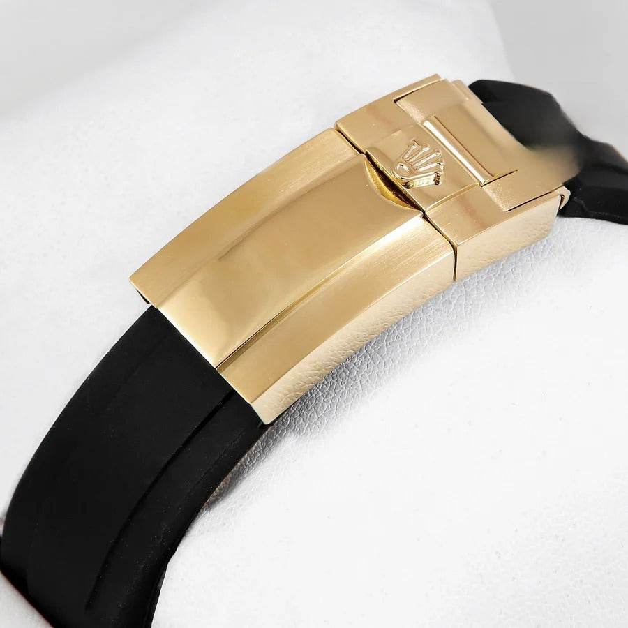 Rolex – Chronograph 40mm Yellow Gold Watch | Ceramic Bezel, Gold Dial & Black Rubber Strap | Master AAA – Horizon Wrist - Horizon Wrist 