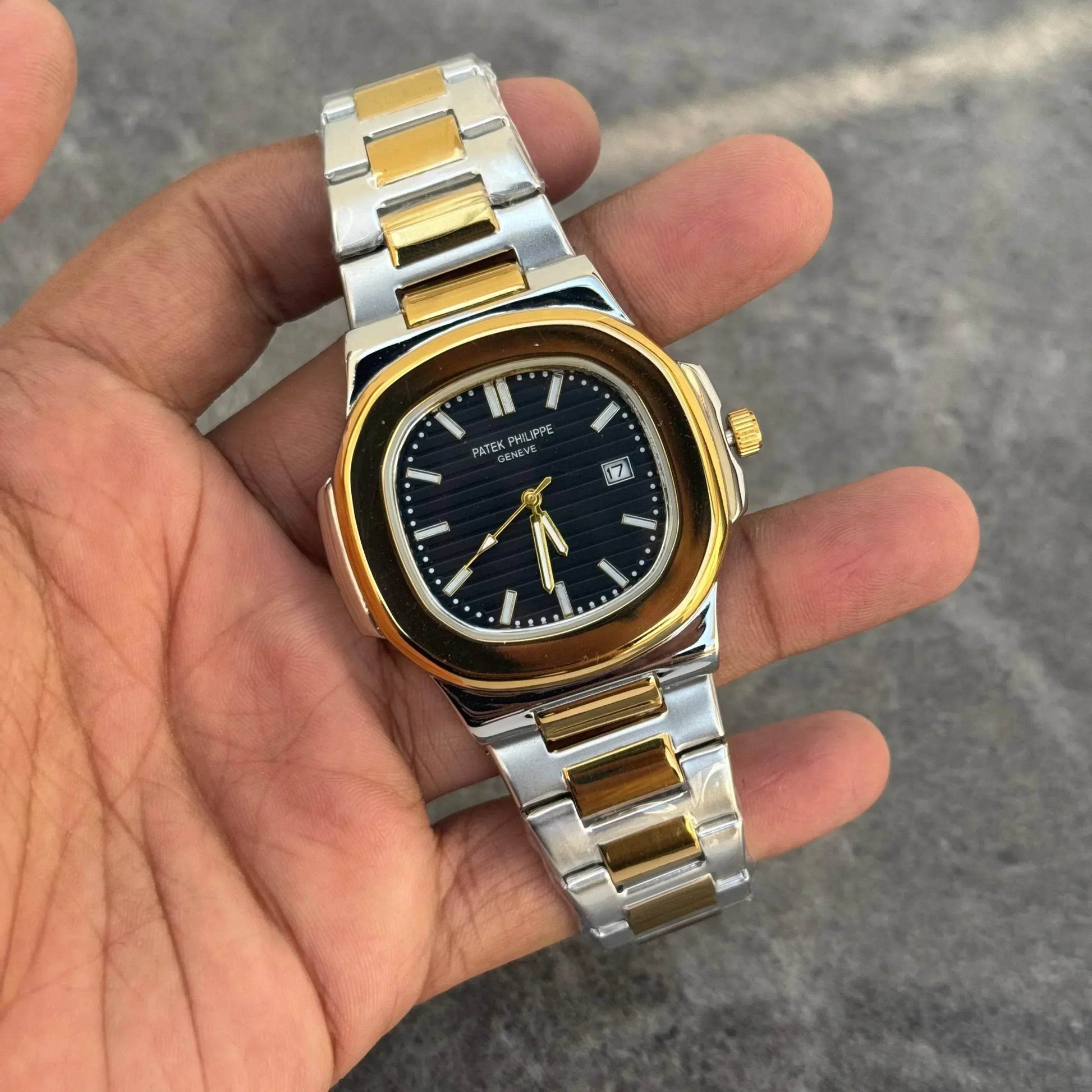 Patek Philippe Date Just - Two Tone Golden Black - Horizon Wrist 