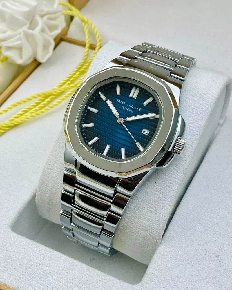 Patek Philippe Date Just - Silver Blue - Horizon Wrist 