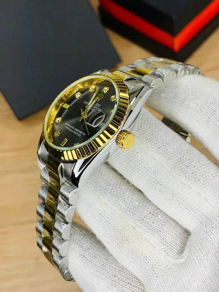 RLX - Oyster Perpetual Date - Two Tone Black - Horizon Wrist 