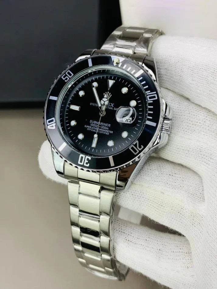 Rolex Submariner Date Watch - Silver Black - Horizon Wrist 