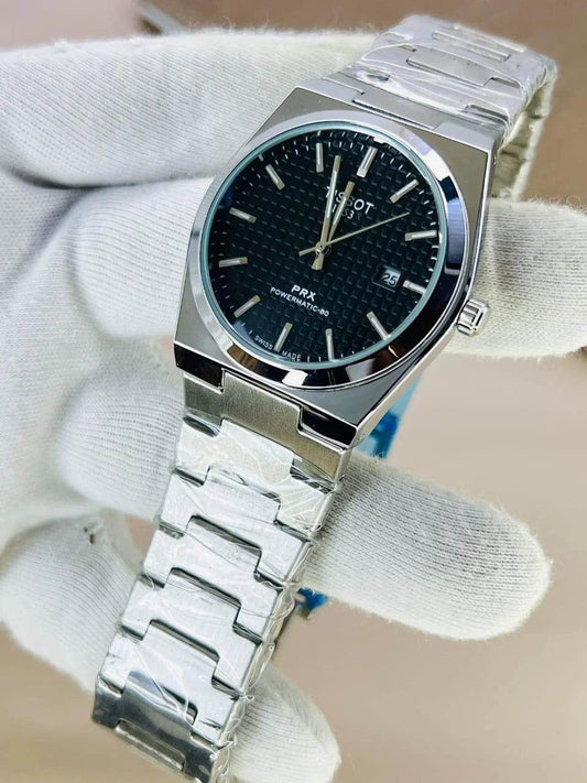 Tissot PRX Chain Watch - Silver Black - Horizon Wrist 