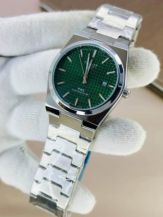 Tissot PRX Chain Watch - Silver Green - Horizon Wrist 